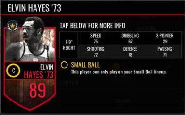 NBA Live Mobile Elvin Hayes