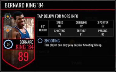 NBA Live Mobile Bernard King